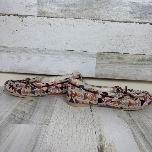 Indigo Rd. women 7.5 faux fur lined moccasin slip on shoe new aztec boho slipper - Picture 8 of 8